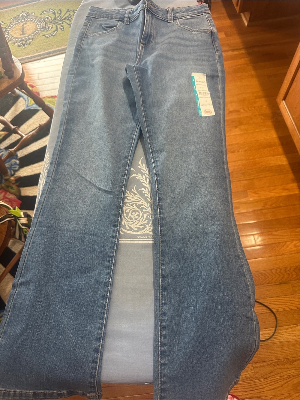 wonder nation Women's Blue Wide Leg Flare Jeans